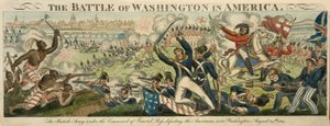 The Battle of Washington in America, 24th August, 1814, pub. c.1816 by English School